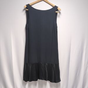 Theory Black Midi Dress with Satin Hem